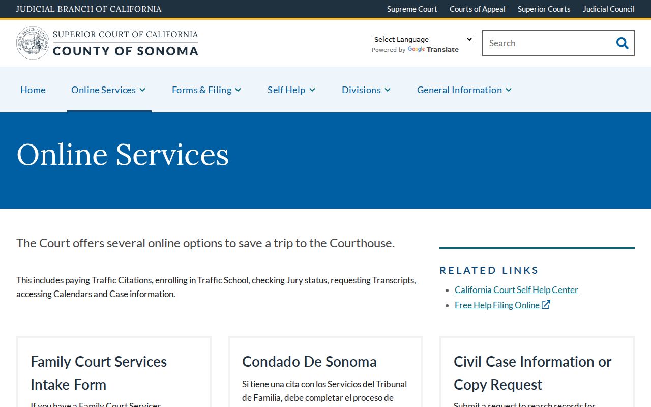 Rohnert Park residents directory Sonoma Superior Court search