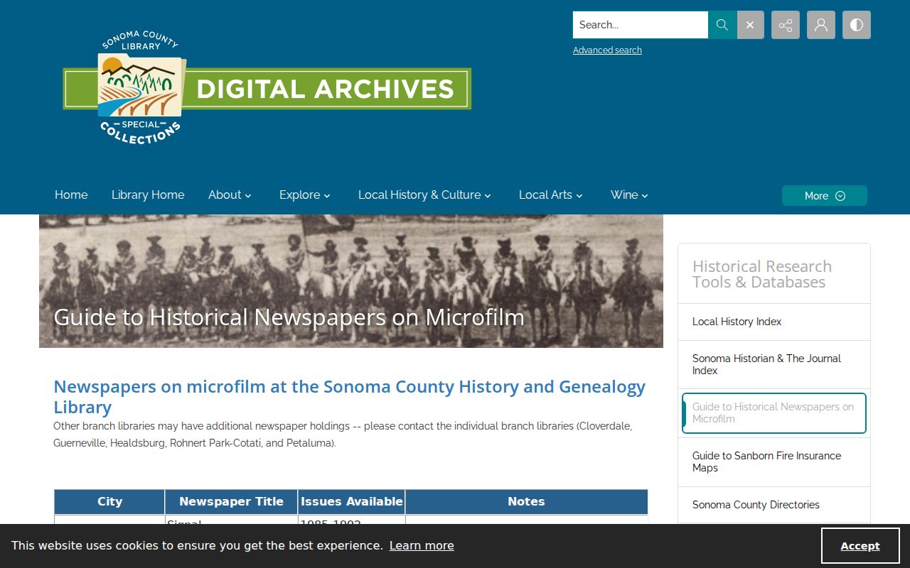 Rohnert Park previous residents research through local historical newspaper microfilm